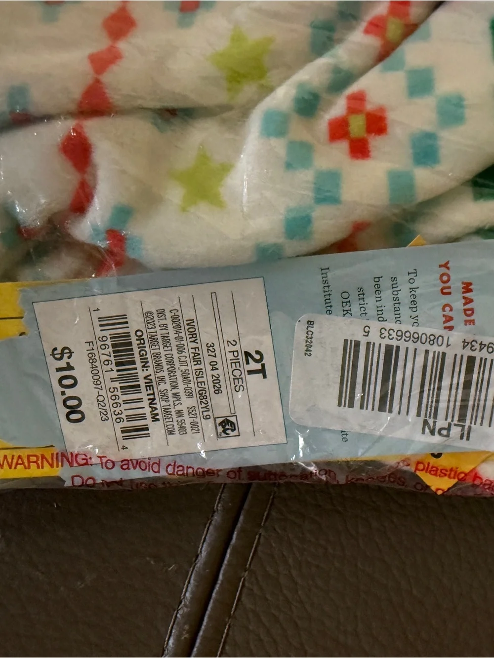 NWT 2T Kids ivory fair isle fleece pjs target cat & jack
